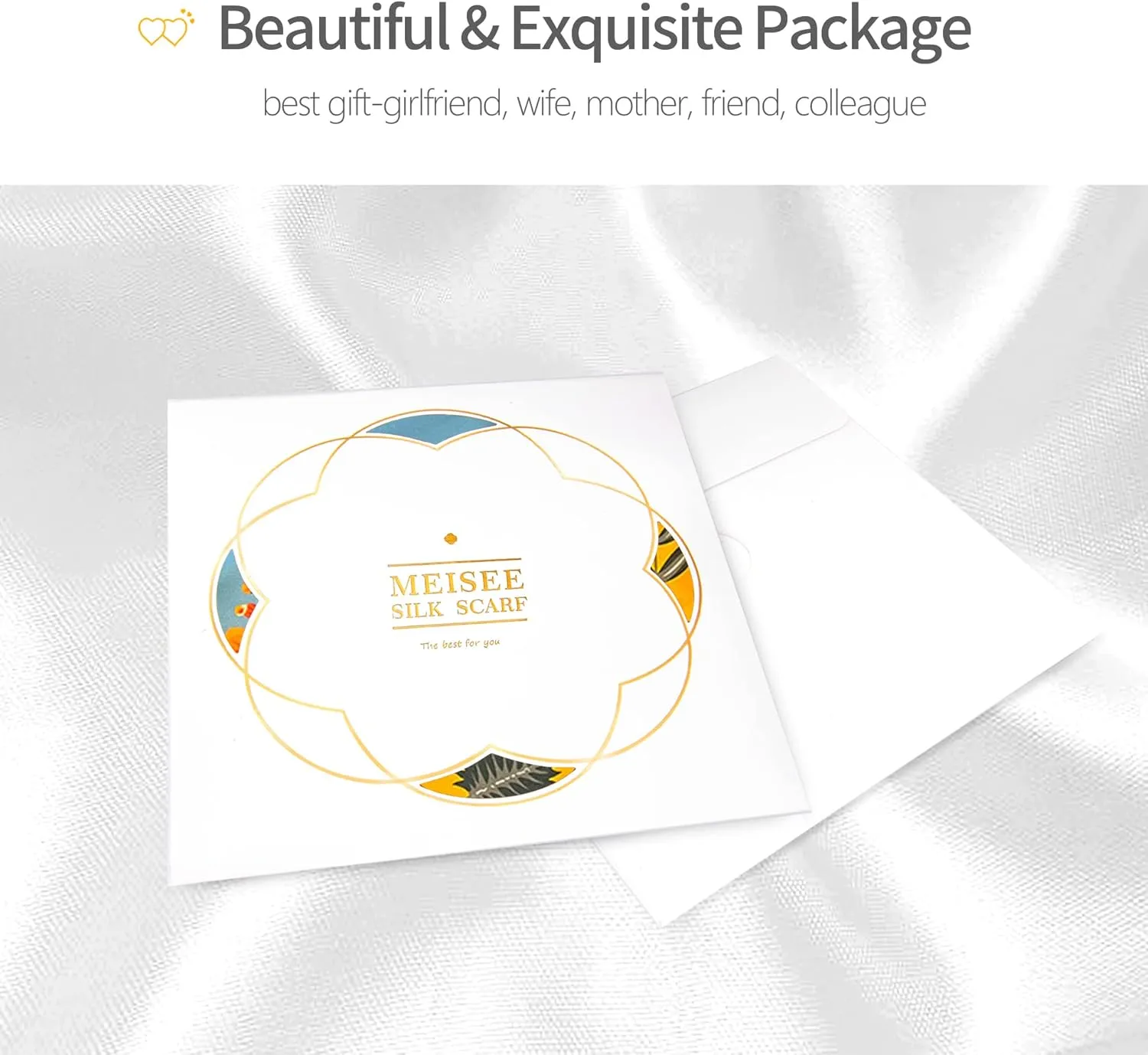 100% Pure Mulberry Silk Scarfs 26"x26" Square Scarf Women Neckerchief Headscarf hair scarf bandana Gift Packed