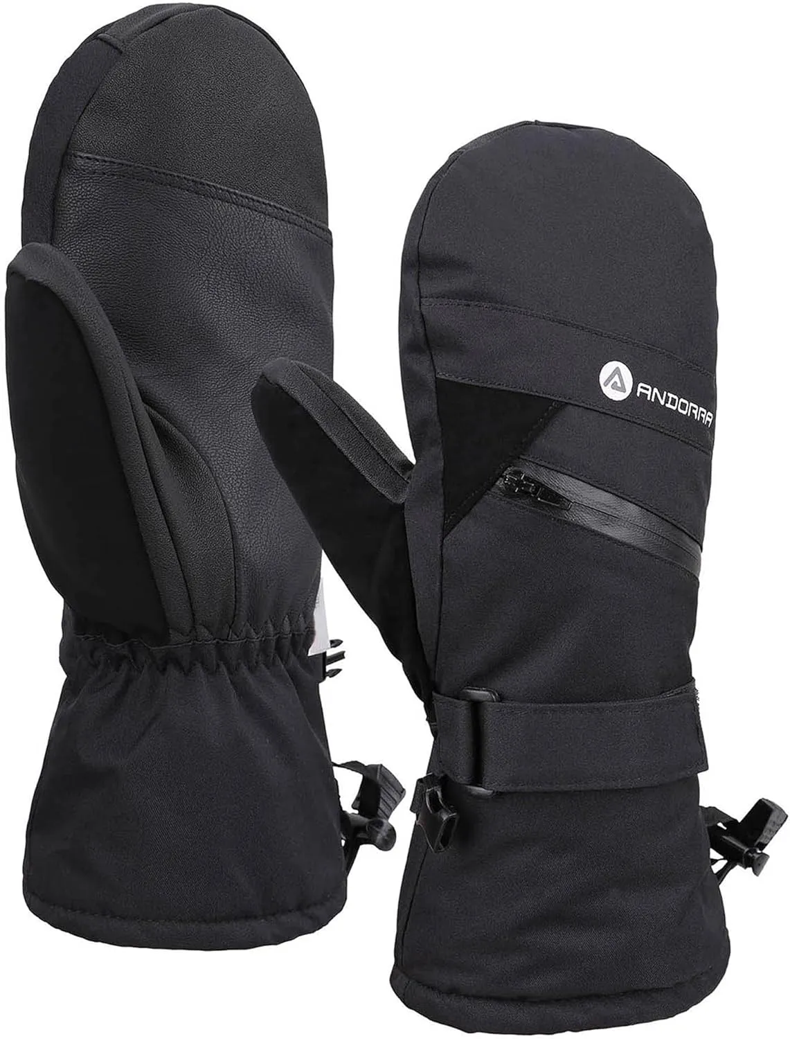 ANDORRA Women's Touchscreen Ski and Snowboarding Mitten with Diagonal Zippered