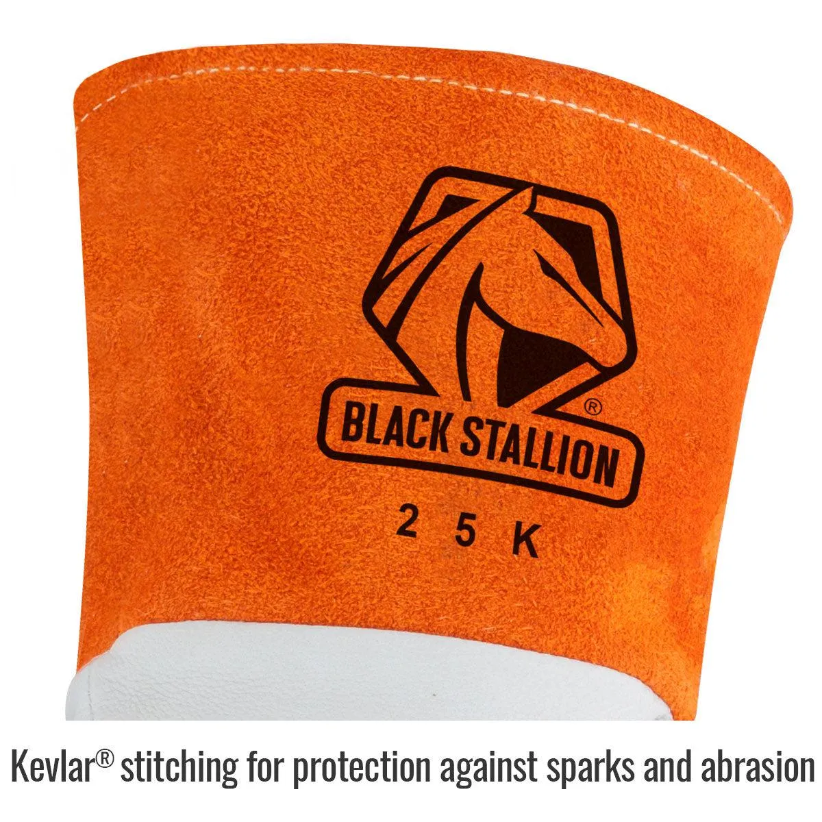 Black Stallion Premium Grain Kidskin TIG Gloves (Long Cuff) - 25K