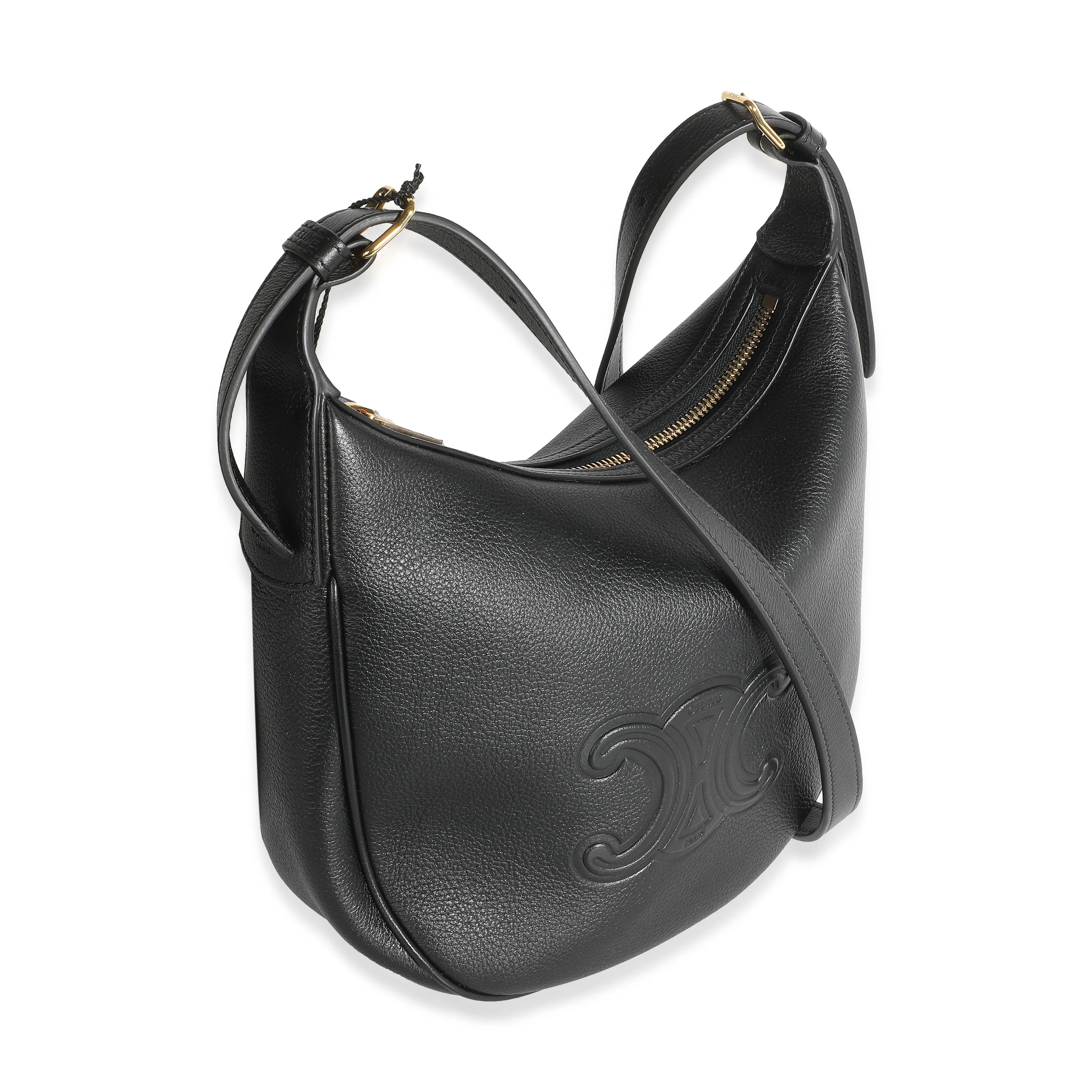 Black Supple Calfskin Triomphe Small Heloise