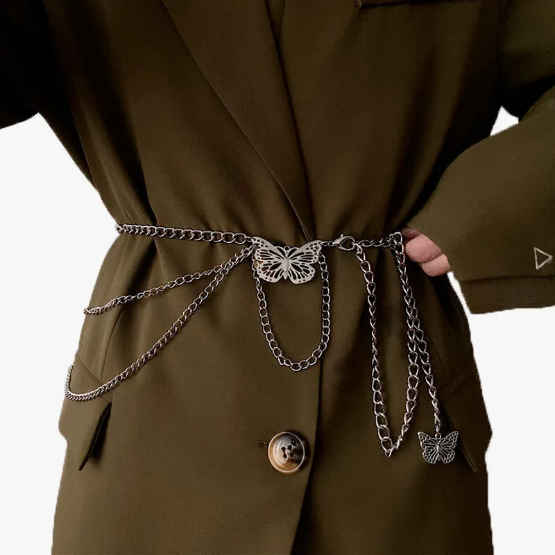 Butterfly Buckle Chain Belt