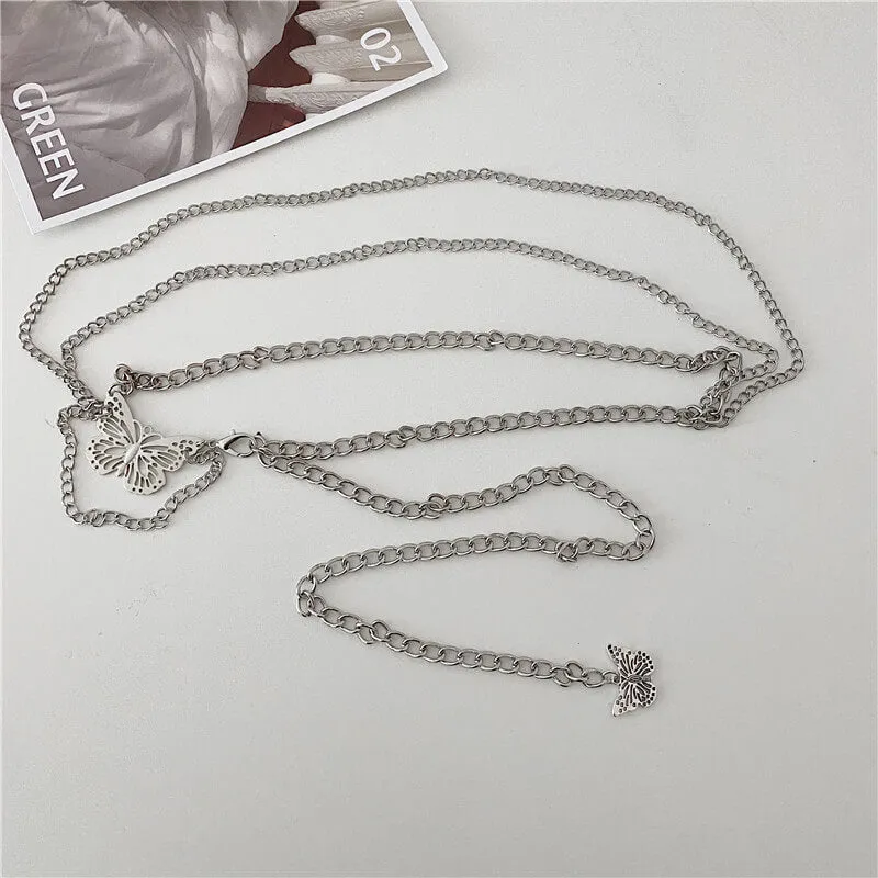 Butterfly Buckle Chain Belt