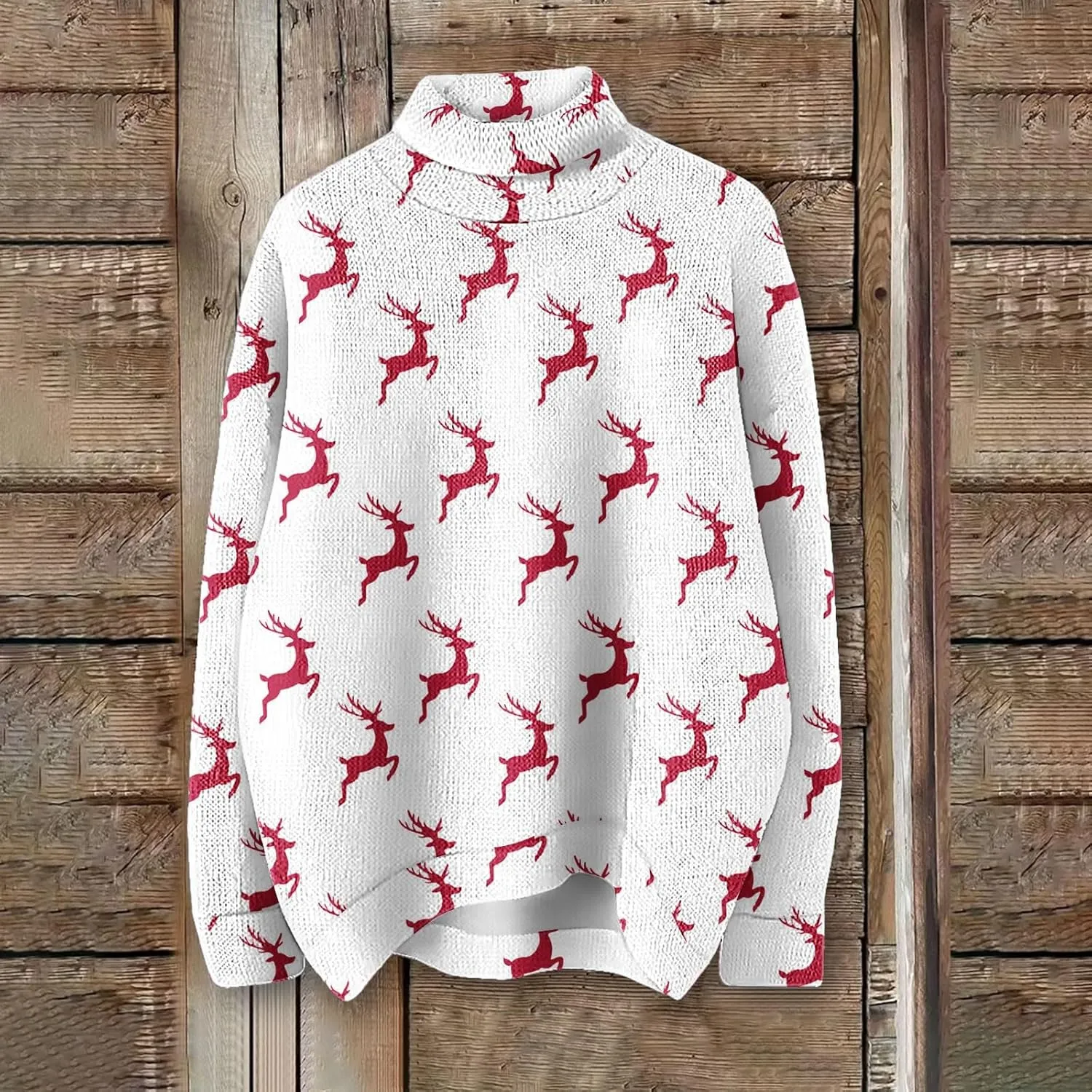 Christmas Sweaters for Women Warm Winter Casual Turtleneck Pullover Comfy Long Sleeve Knit Sweater Fall Winter Outfits