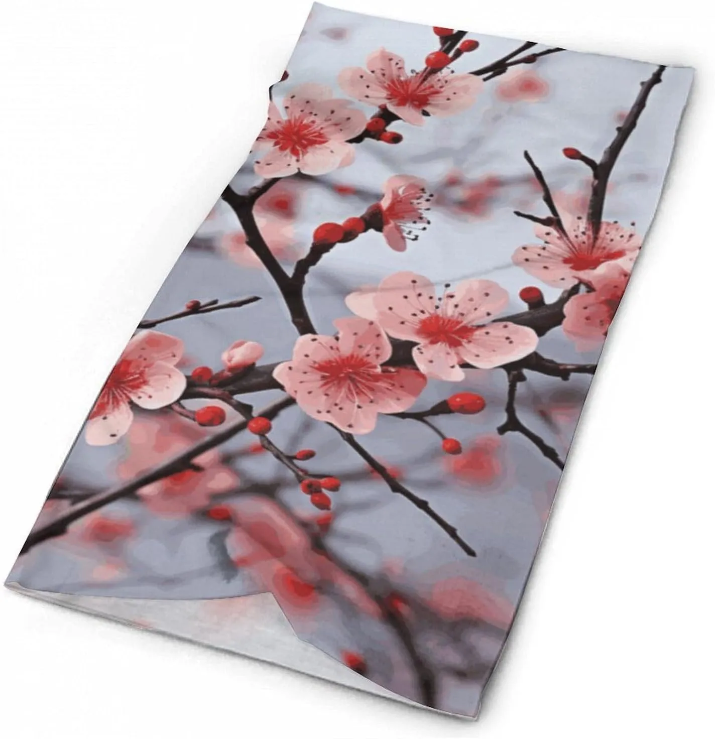 Delicate Cherry Blossoms Face Mask for Cold Weather Neck Gaiter Scarf Windproof Bandana for Men Women Elastic Balaclava Headbands for Motorcycle Cycling Riding Skiing Party