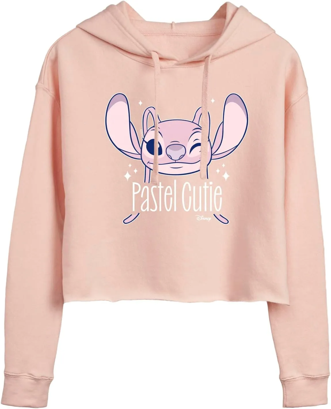Disney - Lilo & Stitch - Angel's A Pastel Cutie - Women's Cropped Pullover Hoodie