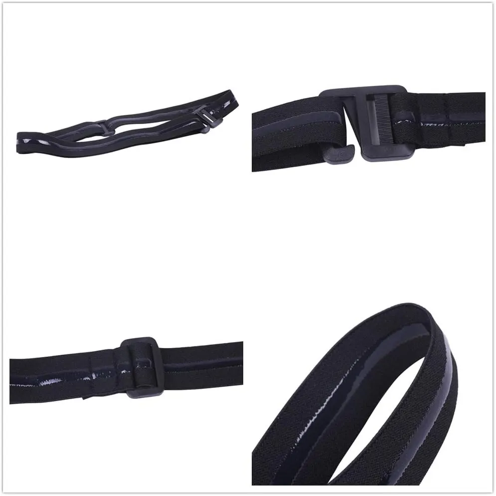 Elastic Shirt Stay for Men, Stretchable and Adjustable Waist Belt with Flexible Comfort and Silicone Touch Points