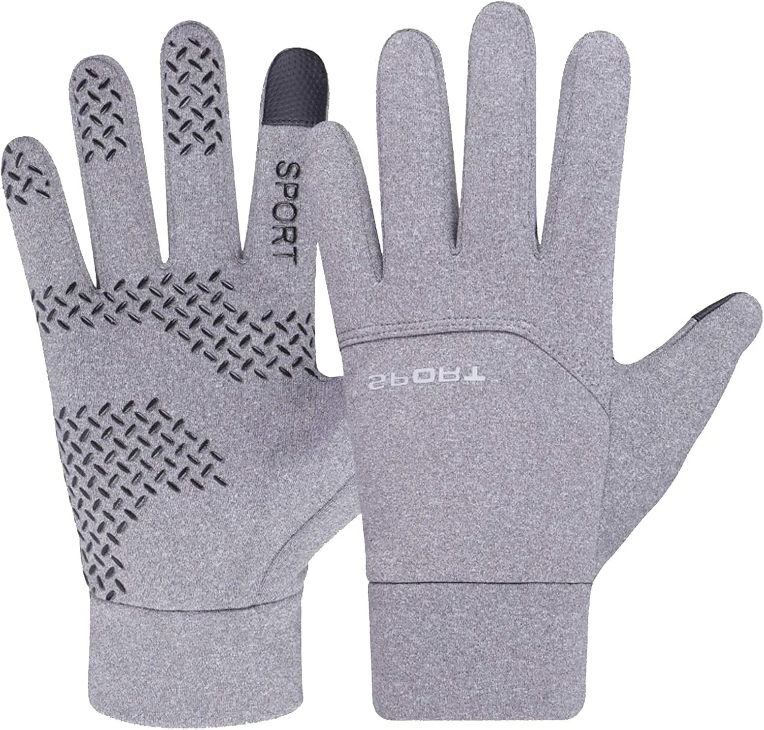 Gloves Winter Touch Screen Gloves, Santa Gifts, Warm Driving, Running, Skiing and Riding Gloves (Color : Grey)