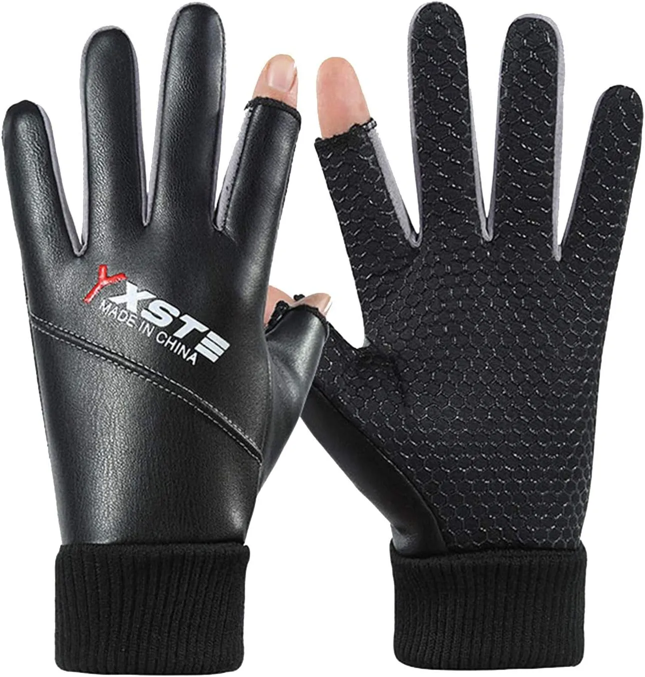 Gloves Winter Touch Screen Running Gloves, Thin Thermal Gloves Cycling Gloves Lightweight Anti-Slip Driving Gloves (Color : Gray)