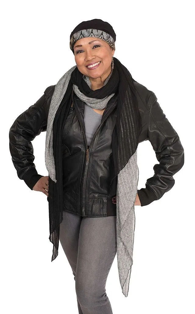 Handkerchief Scarf - Cotton Voile, Two-Tone (One Jet/Rain Voile Left!)