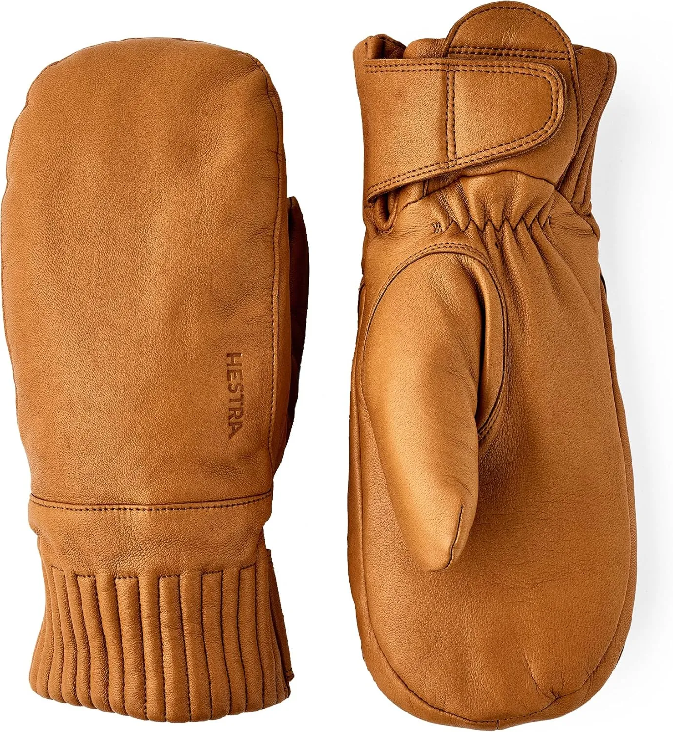 Hestra Unisex Idre Wool Mitt, Leather Wool Insulated Alpine Skiing Winter Mittens for Men & Women