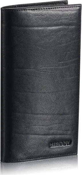HISCOW Supple Leather Checkbook Cover with Free Divider - Italian Calfskin