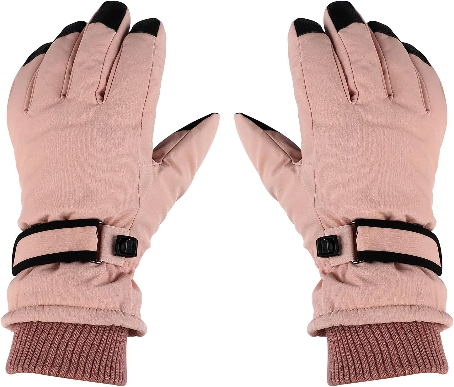 IPENNY Waterproof Windproof Women's Ski Gloves Winter Warm Touchscreen Snow Gloves Anti-Slip Adjustable Skiing Mittens Cold Weather Handwear Mitt for Outdoor Sports Snowboarding