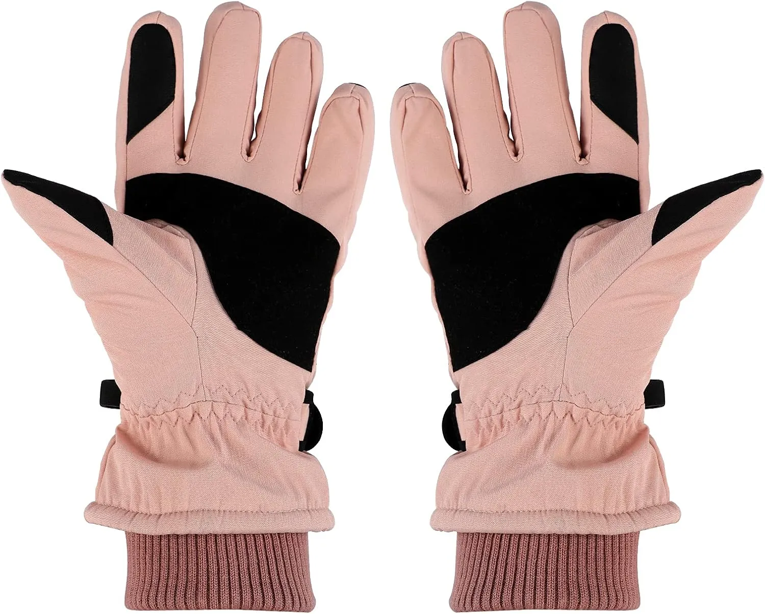 IPENNY Waterproof Windproof Women's Ski Gloves Winter Warm Touchscreen Snow Gloves Anti-Slip Adjustable Skiing Mittens Cold Weather Handwear Mitt for Outdoor Sports Snowboarding