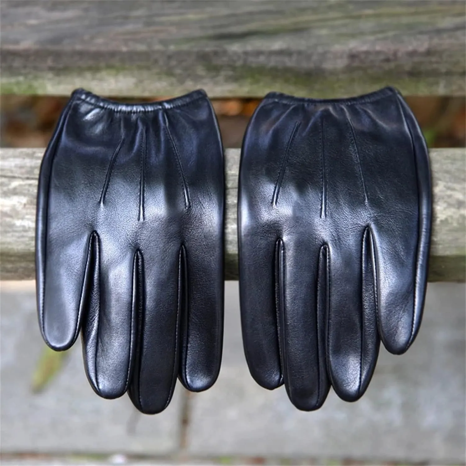 Men's Gloves Leather Gloves Thin Thick Warm Touch Screen Driving Gloves Winter Warm Gloves