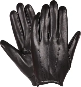 Men's Gloves Leather Gloves Thin Thick Warm Touch Screen Driving Gloves Winter Warm Gloves