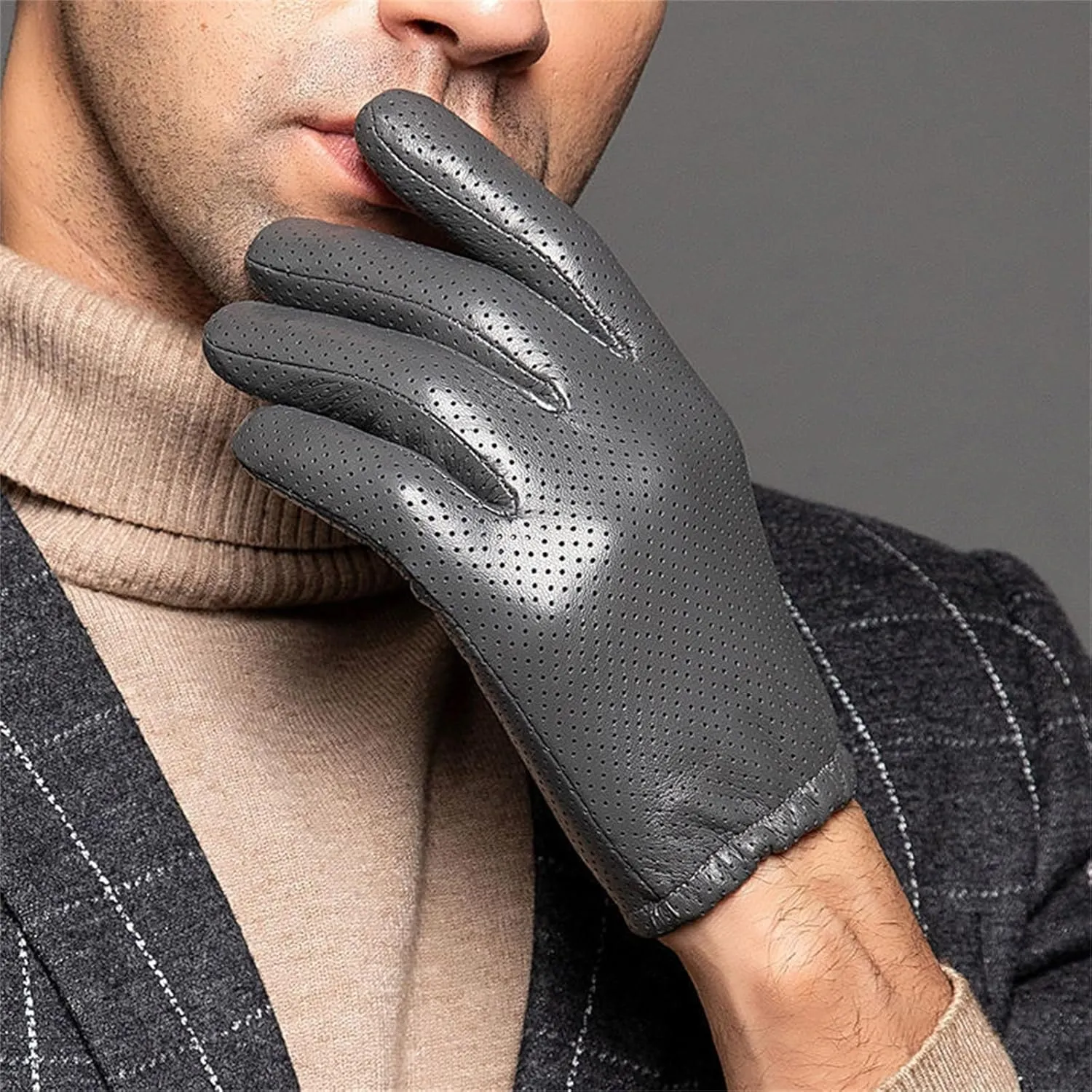 Men's Gloves Men's Driving Riding Motorcycle Touch Screen Motorcycle Short Gloves Winter Warm Gloves