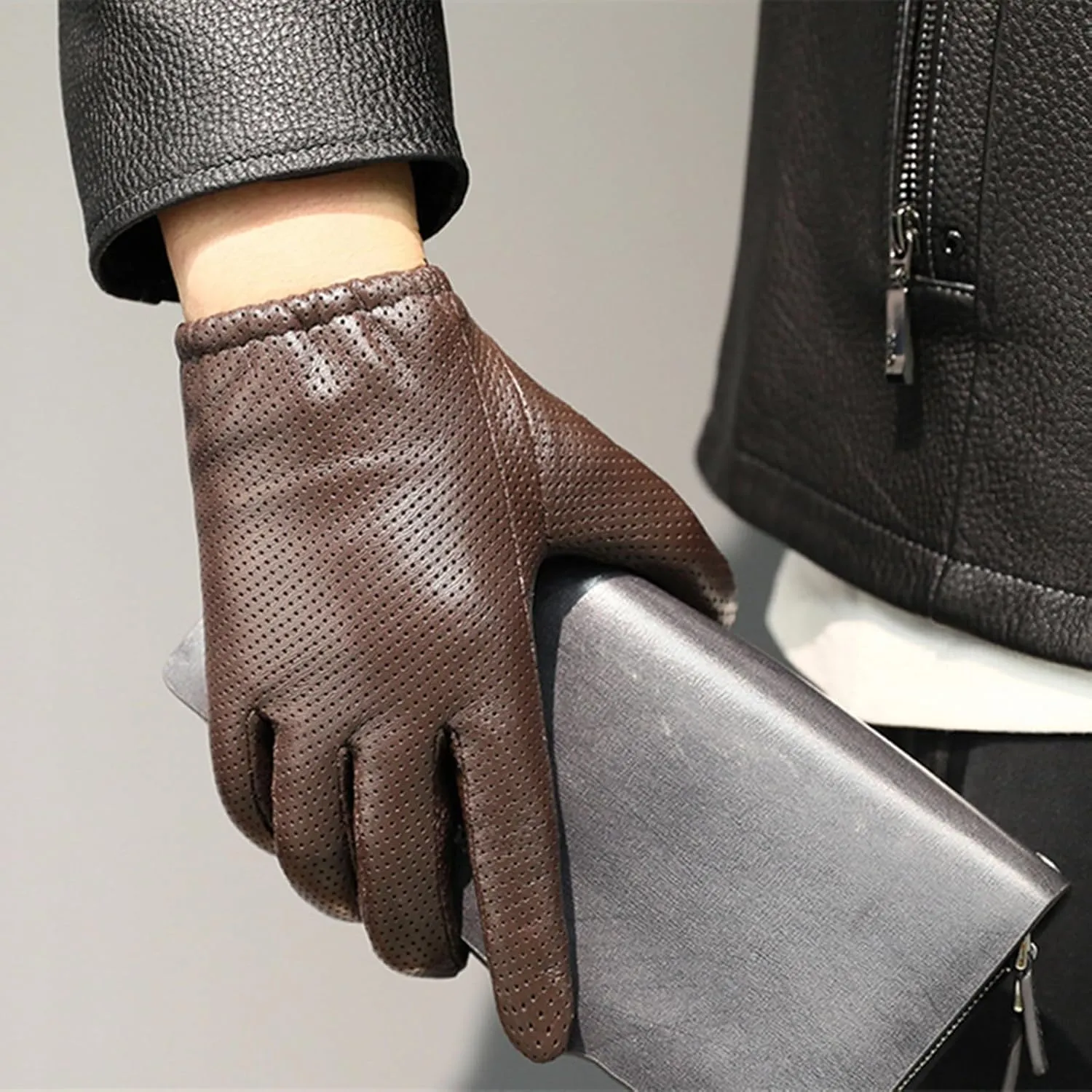 Men's Gloves Men's Driving Riding Motorcycle Touch Screen Motorcycle Short Gloves Winter Warm Gloves