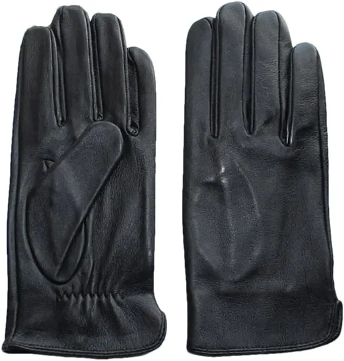 Men's Sheepskin Gloves Leather Unlined Thin Can Touch Screen Outdoor Sports Driving Riding Gloves
