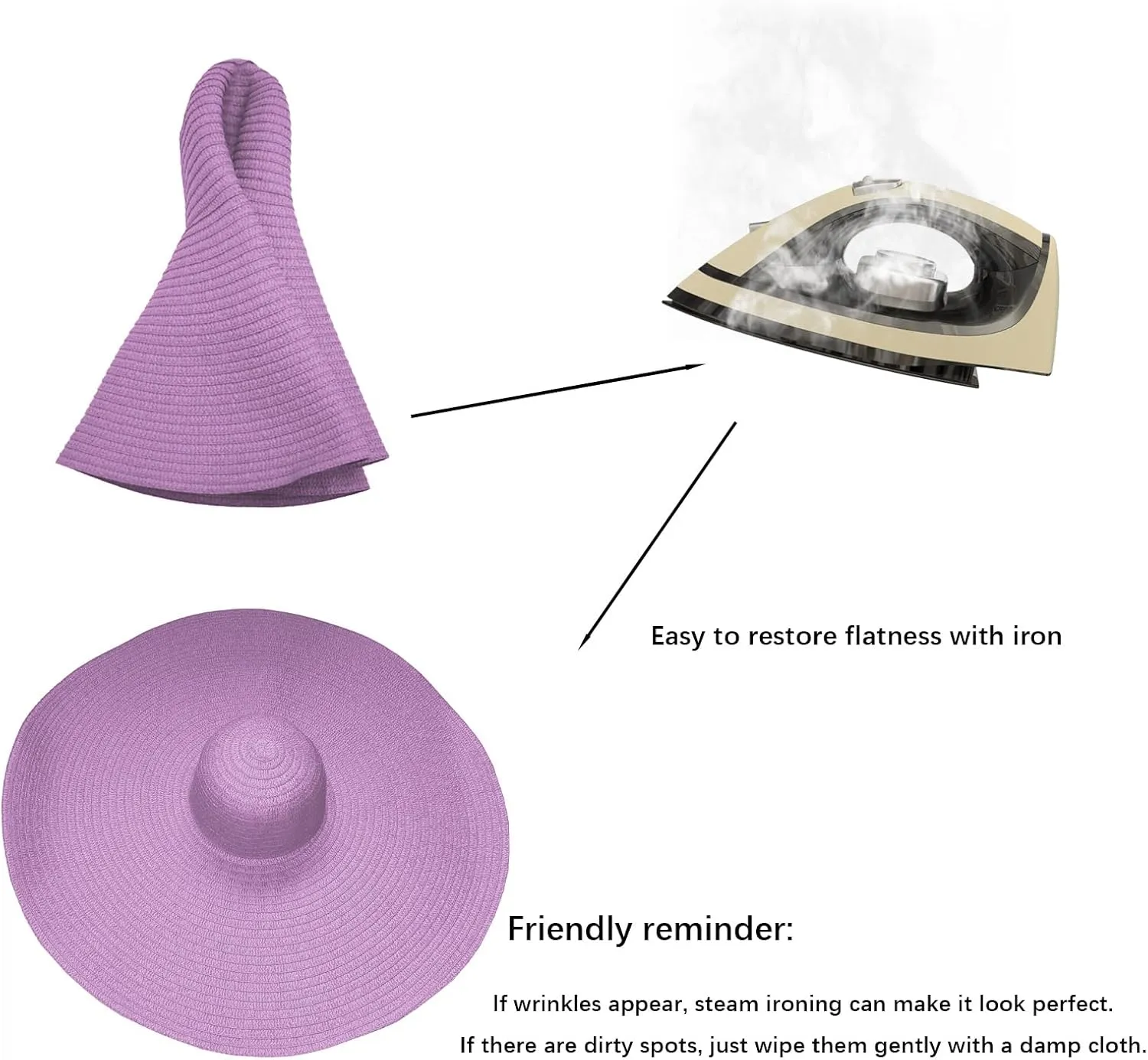 Oversized Sun Straw Hat for Women, UPF 50  Floppy Wide Brim Summer Hat, Foldable Packable Roll up Beach Cap