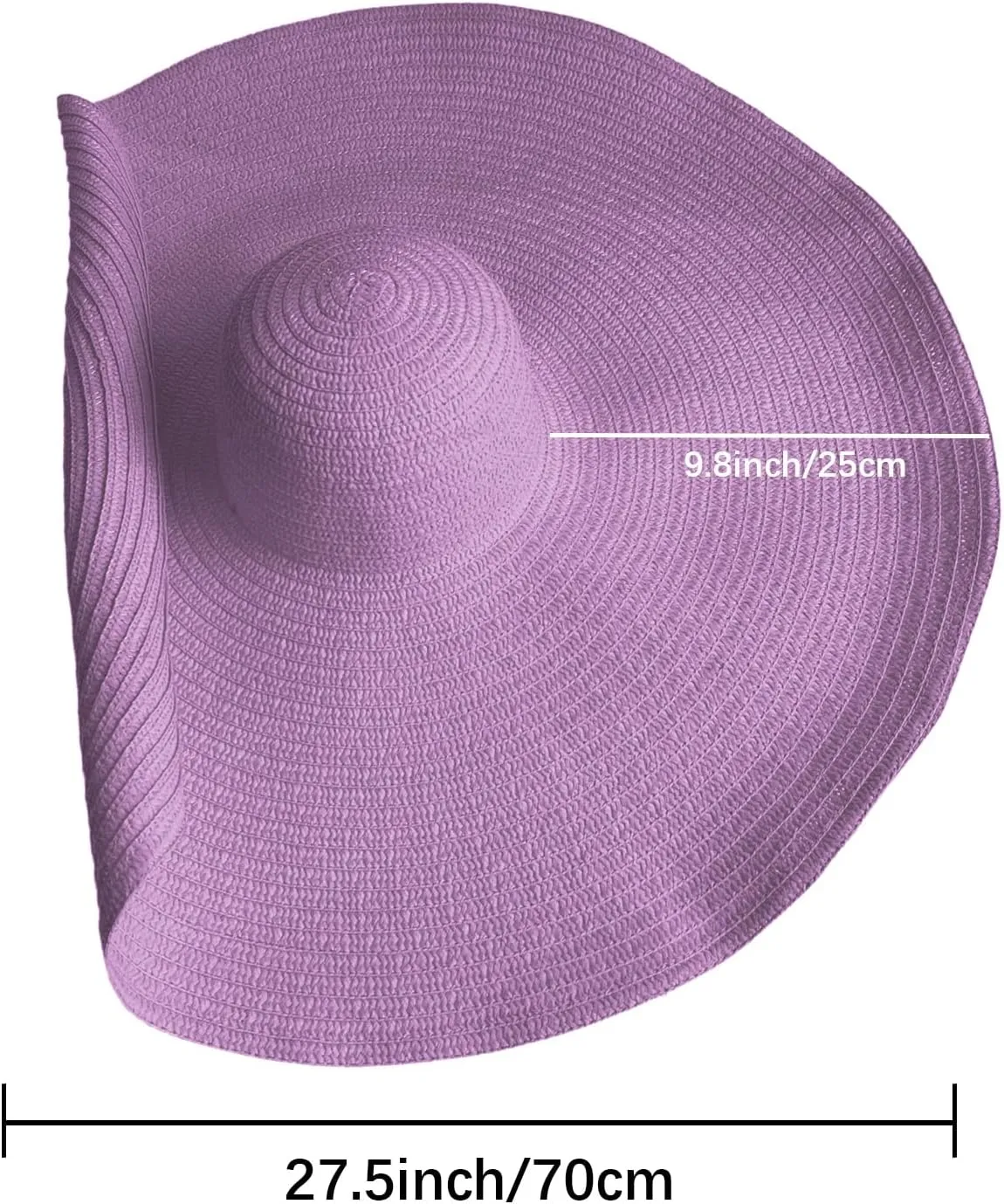 Oversized Sun Straw Hat for Women, UPF 50  Floppy Wide Brim Summer Hat, Foldable Packable Roll up Beach Cap