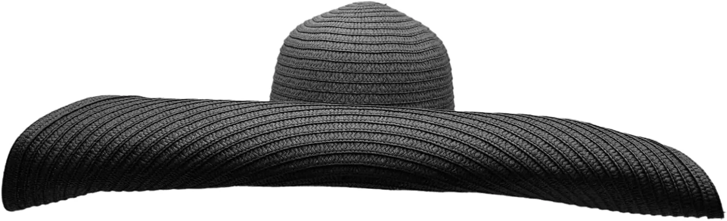 Oversized Sun Straw Hat for Women, UPF 50 Floppy Wide Brim Summer Hat, Foldable Packable Roll up Beach Cap