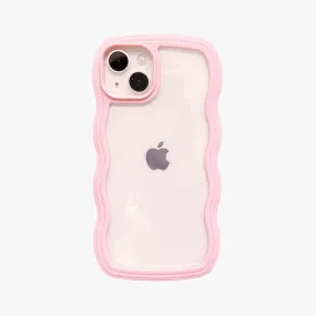 Pastel Color Wavy Border iPhone Case