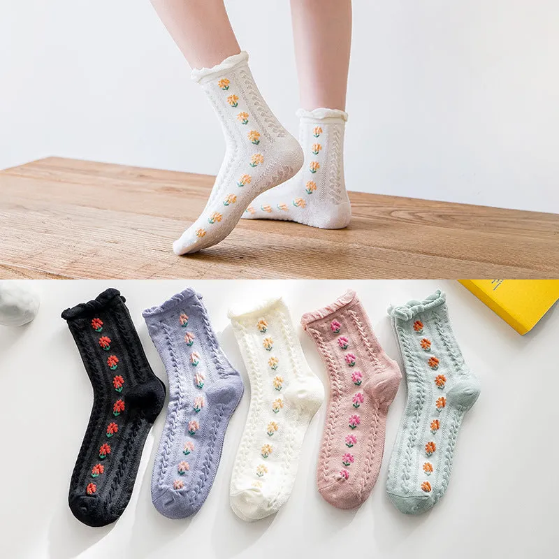 Pink Vintage Floral Sock Set