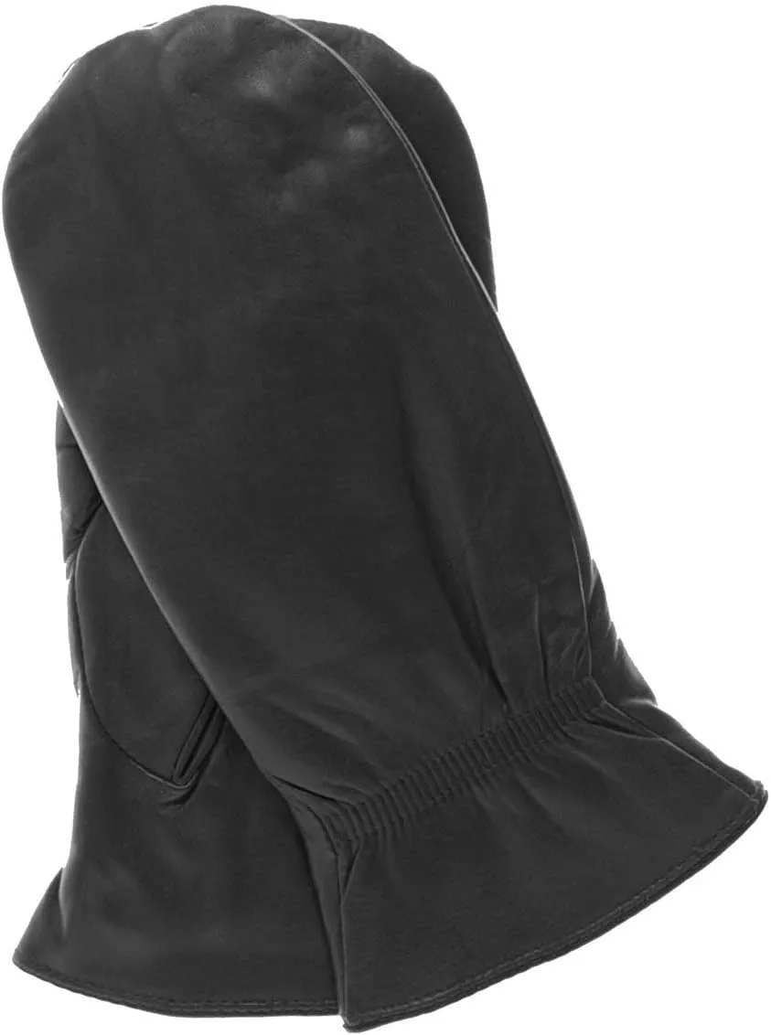 Pratt & Hart Breckenridge Women’s Leather Mittens (Sheepskin Gloves) Thinsulate Finger Lined Winter Driving and Ski Glittens
