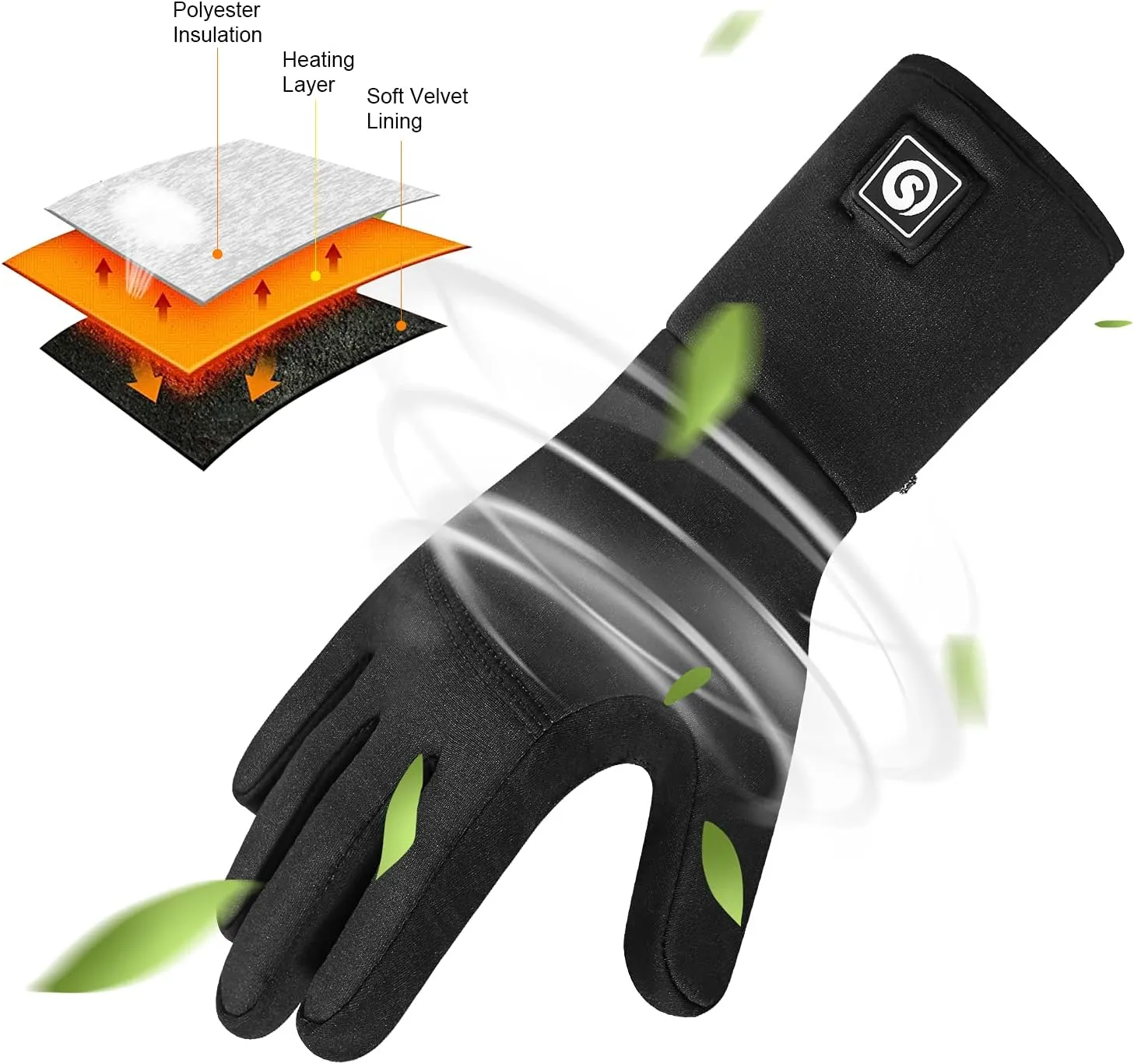 SAVIOR HEAT Heated Glove Liners for Men Women, Rechargeable Battery Electric Heated Gloves, Winter Warm Thin Liners for Skiing, Snowboarding, Hiking, Cycling, Hand Warmers