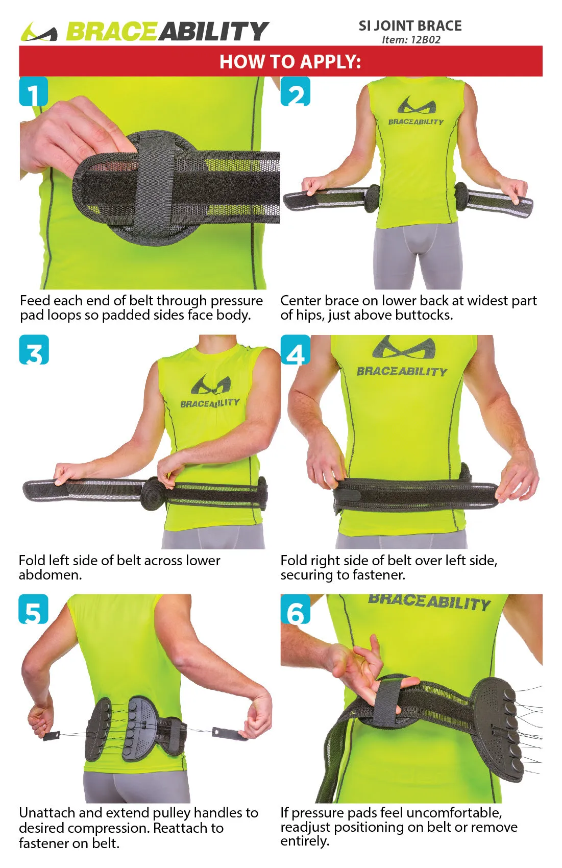 SI Joint Belt | Sacroiliac Dysfunction Treatment & Tailbone or Coccyx Pain Relief Compression Brace