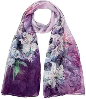 Square Large Neck Scarf Digital Floral Printing Silk Scarf Shawl Long Multi-use Silk Satin Neck Scarf Soft