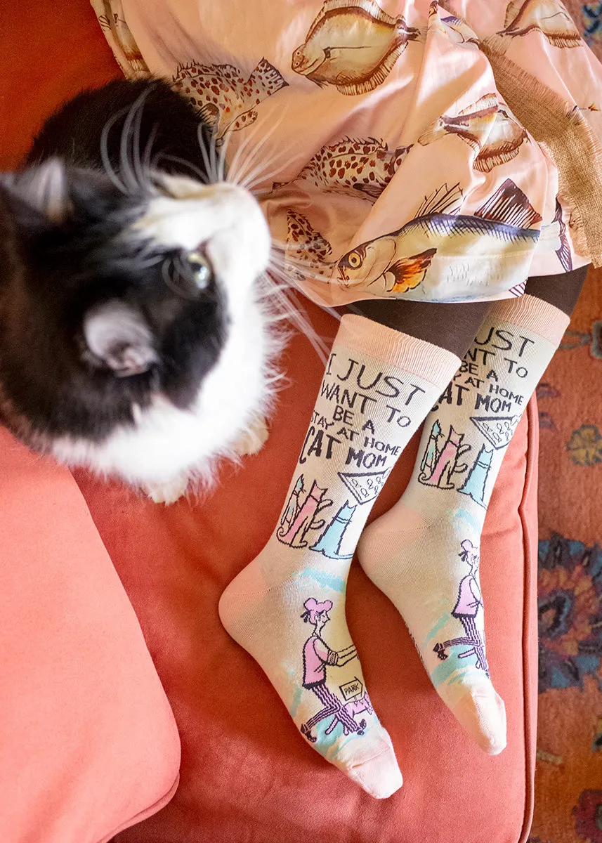 Stay At Home Cat Mom Socks