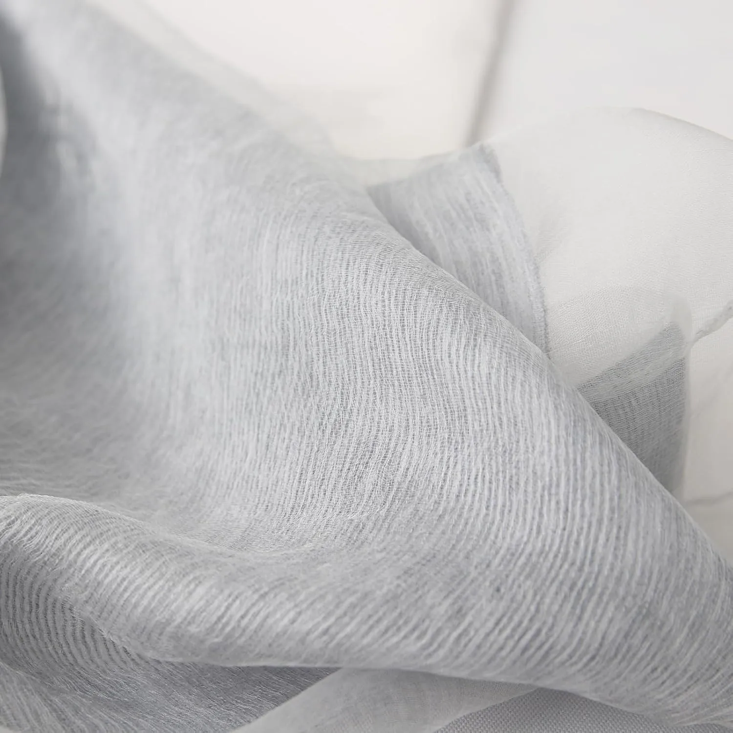 Women's Double Layer Scarf Lightweight Silk Wool Blend - Fluffy Airy All-Season Scarf Solid Color for Coats & Jackets