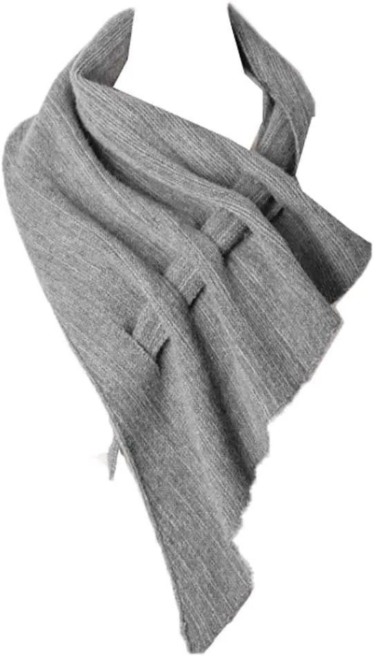 YEKEYI Fashion Women Knitted scarf Solid Color Winter scarf Triangle scarf Wrap Scarves