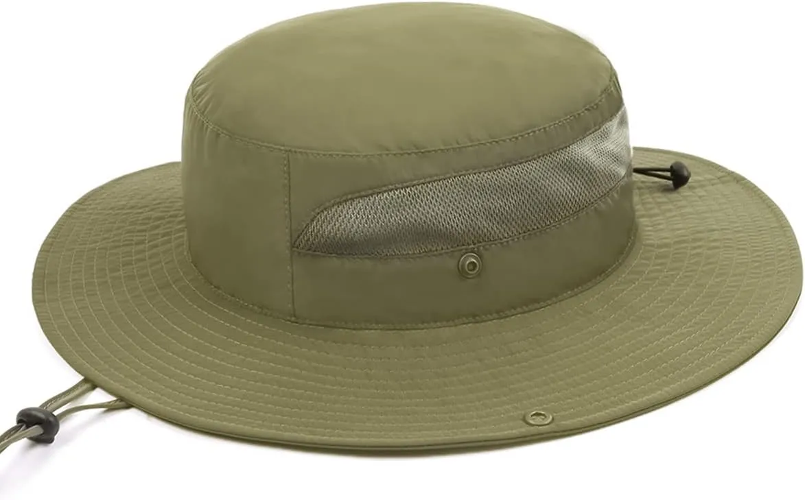 Zylioo XXL Oversize UV Fishing Sun Hat for Big Heads,XL Quick Dry Boonie Hats,Large Cooling Safari Hats with Strap